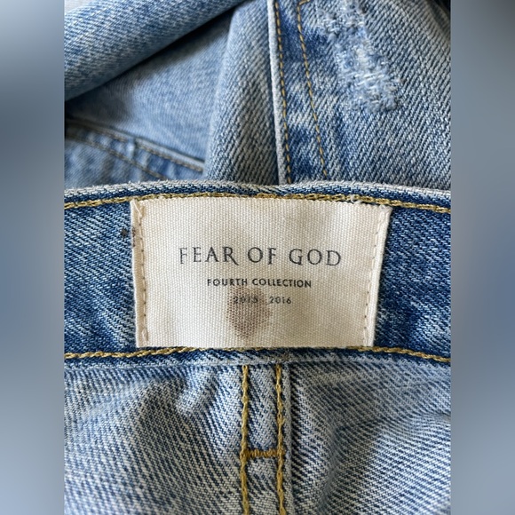 Fear of god 34W indigo blue selvedge denim jeans 4th collection 2015 2nd batch - Picture 5 of 15